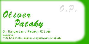 oliver pataky business card