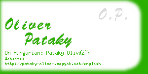oliver pataky business card